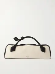 [Alaïa] Alaïa - Le Teckel Leather-trimmed Canvas Clutch - Black - One size One size Black