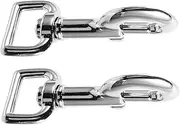 Happyyami 2pcs Dog Leash Buckle Metal Snap Hook Clips Lightweight Durable Pet Connectors with Rotation for Easy Clamping Design