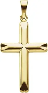 [JewelryWeb] 14ct Yellow Gold Religious Faith Cross Pendant Necklace 25x17mm