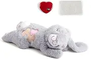 PetPrime Dog Heart Beat Puppy Plush Rabbit Toy - with Warmer Bag Pet Soft Anxiety Puppy Relief Toy Heartbeat Stuffed Animal Sleeping Buddy Anxiety Dog Toy (Grey Rabbit)
