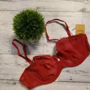 NWT Chantelle Parisian Demi Mesh Multi-Part Cup Underwire Bra Red 36C