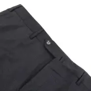 PT01 NWT Flat Front Dress Pants Size 54 38 US Gray & Blue Small Pattern Wool