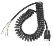 Wesbar 54000-026 4-Way Flat Wire Harness with Coiled Cable