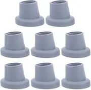 COLLBATH 8pcs Replacement Feet for Bath Chair Leg Caps Heavy Duty Rubber Feet Pad Replacement for Bath Seat Shower Stools Chairs Gray