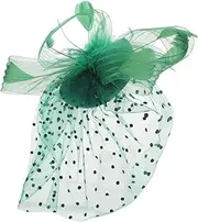 [PACKOVE] Vintage Bird Headpiece Fascinator for Weddings Elegant Mesh Flower Tea Party Hat Clip Romantic Veil Chain Design for Brides and Special Occasions