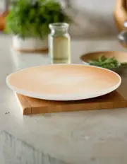 Set of 6 Salt & Pepper 20cm Kanoko Side Plate - Caramel