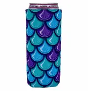 Fish Scale Pattern Slim Can Coolie; Compatible with Ultra