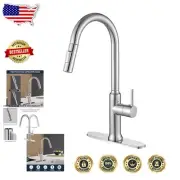 Durable Lead-Free Kitchen Faucet with Easy Install & Efficient Pull Down Sprayer