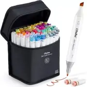 Ohuhu Marker Pens 80 Colors 81 Pens Thick and Thin Both Ends Illustration Japan