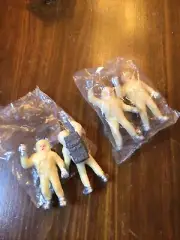 4 Vintage 1950s Hard Plastic 3" Spaceman Astronauts New