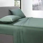 400 Thread Count Fitted Sheet Forest Green Long Single Bed