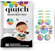 Quitch Mosquito Bite Itch Relief Patch, After Bite Insect Bite Treatment, Anti Itch Cream Alternative, Insect Bite Relief, Cruise, Travel and Camping Essential for Kids