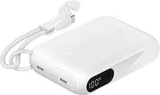 Belkin Portable Charger, Slim USB-C Power Bank 10,000mAh w/ 2 USB-C Ports, Digital Battery Display, 20W Charging for iPhone 16,15, Plus,Pro,Pro Max,Samsung Galaxy S25, S24, Pixel 9, iPad & More-White