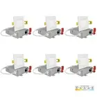 6 Pack 3 Inch Square Ultra-Thin LED Recessed Lighting, Selectable 2700K/3000K...