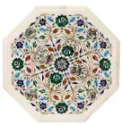 12" Marble Side Table Top Inlay Handmade Work For Home Decor