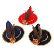 Vintage Top Hat Pillbox Hat Tea Hat Fascinators Exquisite Rose for Stage