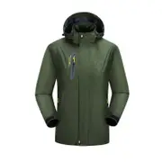 Catzon Mens Windbreaker Rain Jacket Water Resistant Hiking Jacket-Army Green