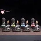 1Pc Little Monk Ceramic Waterfall Reflux Incense Stove Support Buddhist Supplies