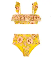 [Zimmermann Kids] Zimmermann Kids Junie ruffled floral bikini Y 2 multicoloured
