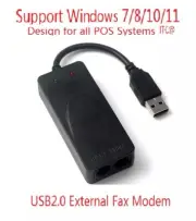Dual RJ11 Ports USB 56K External Dial Up Voice Fax Data Modem Win 7/8/10 USA*