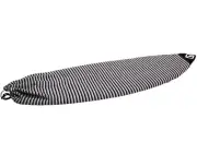 CONNELLY STRIPED SURF SOCK - FOR BOARDS UNDER & OVER 5'- BLACK/WHITE/BEIGE