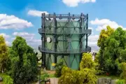 Faller 130157 - 1/87/H0 Gasometer With Pipes - New