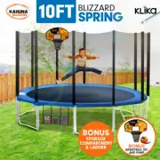 10ft ROUND SPRING TRAMPOLINE FREE SAFETY OUTER NET+PAD+MAT+LADDER+BASKETBALL SET