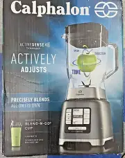 Calphalon Blender Countertop Shakes, Smoothie, Salsa, Dark Stainless Steel ~New