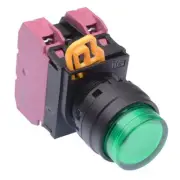 IDEC Amber 24V illuminated 22mm Maintained Shrouded Push Button Switch NC IP65