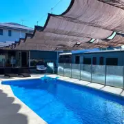 Anti-UV HDPE Fabric Retractable Wave Sun Shade Net Canopy Garden Swimming Pool