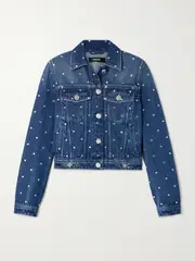 [Versace] Versace - Studded Denim Jacket - Blue - IT40 IT 40 Blue