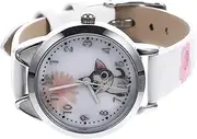 [VALICLUD] 1pc Watch Women Electric Sports for 12 Year Old Girl Kids Toys for Girls 8-10 Fashion Child White Leather Strap Stainless Steel