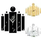 Plastic 3D Number Mirror Art Clock DIY Silent Wall Clock Home