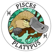 Auz Astrology–The Australian Animal Zodiac CAR STICKER - PISCES (PLATYPUS)