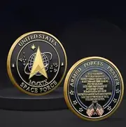 United States Space Force Challenge Coin US Command - USA Military Veteran Military Gifts Coin (Gold)
