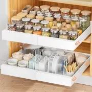 Expandable Pull Out Cabinet Organizer - Slide Drawer White-1pcs