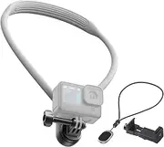 Labymos S7max POV Neck Holder Mount Necklace Mount Chest Holder with Phone Clip Strap & Sports Camera Adapter Compatible with 12/11/10/9/8/7 DJI Osmo Action Cameras Smartphone
