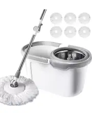 BOOMJOY Spin Mop and Bucket with Wringer Set, Easy Wring Mop, Fast Shipping
