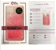 Case-Mate Waterfall Glow in The Dark Liquid Pink Glitter Case For Apple iPhone X