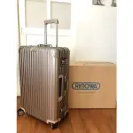 【已售出】（大降價✨全新）RIMOWA TOPAS TITANIUM 中大型四輪旅行箱（鈦金）ETAG版