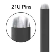 21U SHape Microblading Needles for Permanent Makeup Manual Eyebrow Blades Black