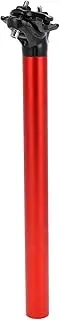 X AUTOHAUX 1 Pc Universal Bike Seat Posts Adjustable with Fixing Clip 28.6x350mm Bike Saddle Post Seat Tube Red Aluminum Alloy