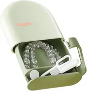 Retainer Cleaner Case - Pull Out Invisible Tooth Guard Holder with Ventilation Holes | Large Capacity Denture Container for Daily Use, Travel, and Business Strips, Safe and Hygienic Aligner Storage