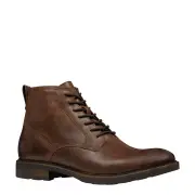 ANSEL DARK BROWN LEATHER BOOTS