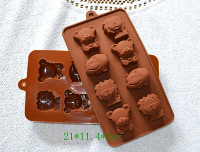 Silicone Ice Jelly pudding chocolate Soap Mold Mould BEAR LION
