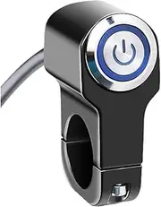 22mm 7/8" Motorcycle Switch Handlebar Headlight Power Switch Button Spotlight ON Off Switch Fit for ATV Sport Dirt(1xBlue Spring Back)