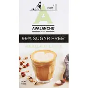 Avalanche Sugar Free Hazelnut Latte Sachets 10 Pack