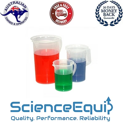 Measuring Jug Graduated Autoclavable Plastic 4 sizes, 1/6/12 Pcs per Pack