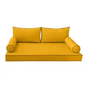 COVER ONLY-Style 2 Daybed Mattress Bolster Back Covers Contrast Trim Queen-AD108