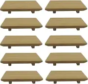 10 Pack Large Sushi Serving Plate Bamboo Board Geta Platter 11.5x6.75in 4091x10